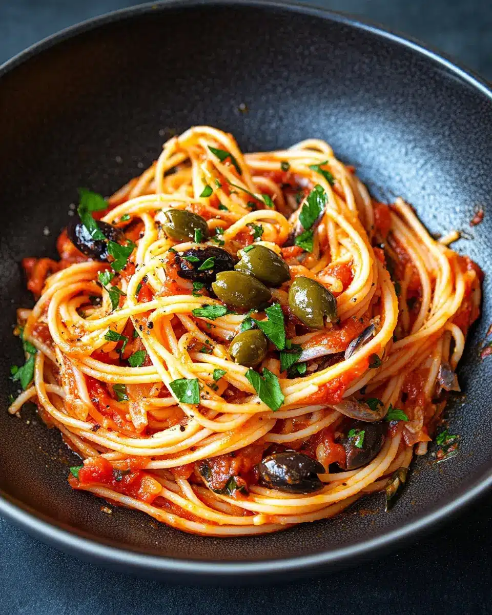 Puttanesca Pasta mit Sardellen – Ein würziger Klassiker aus Italien First Image First Image