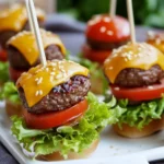 Cheeseburger Spieße aus der Heißluftfritteuse First Image First Image