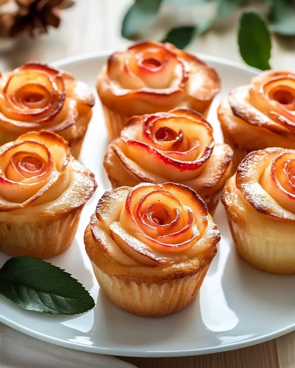 Apfelmuffins in Rosenform First Image First Image
