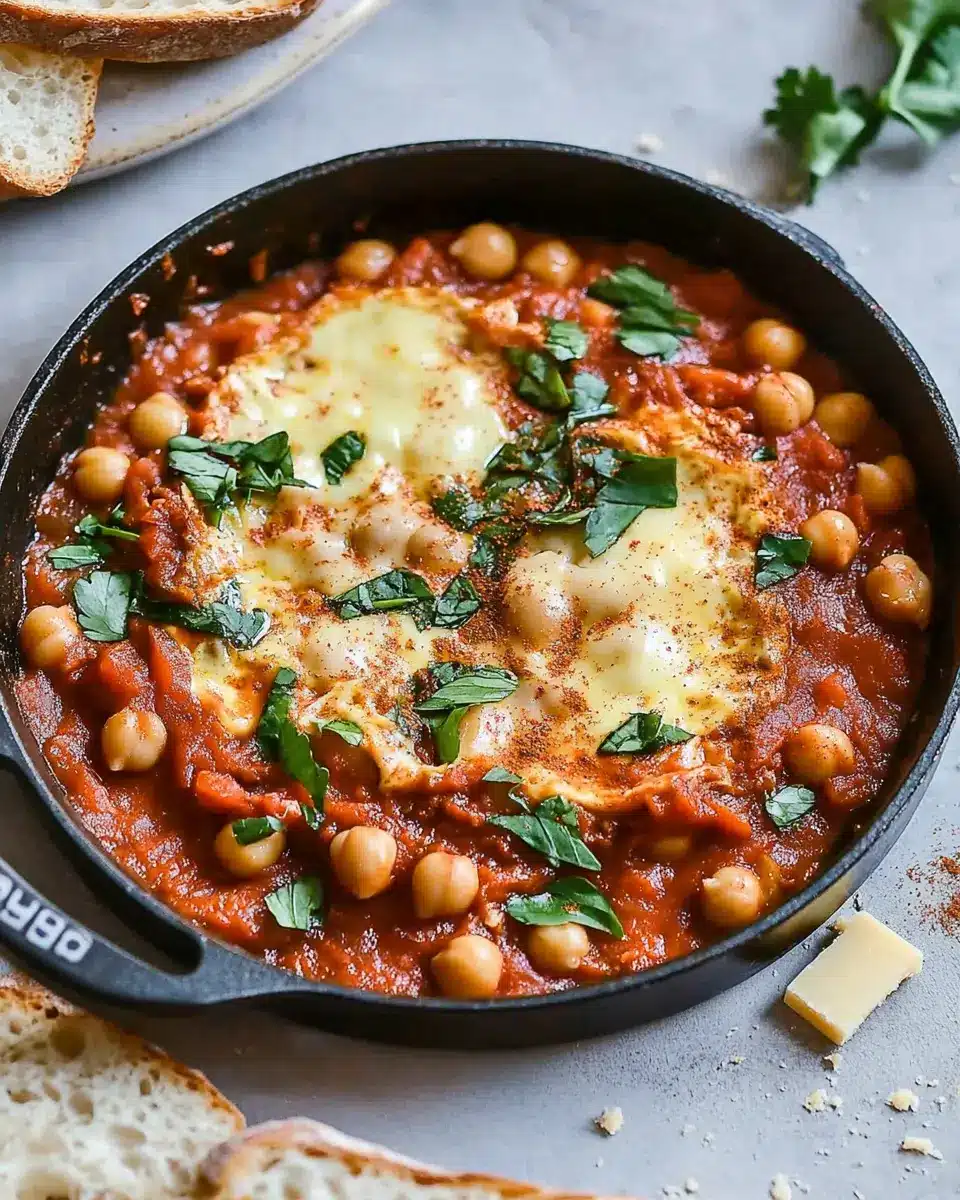Shakshuka Rezept mit Kichererbsen | ohne Ei (vegan) First Image First Image