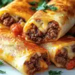 Knusprige Rindfleisch-Käse-Chimichangas First Image First Image