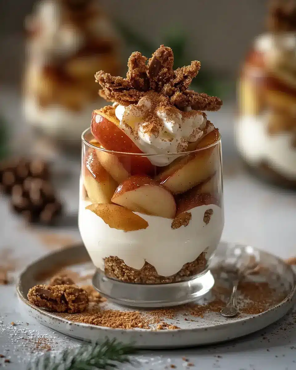 Spekulatius Bratapfel Dessert im Glas – Das perfekte Winterdessert First Image First Image