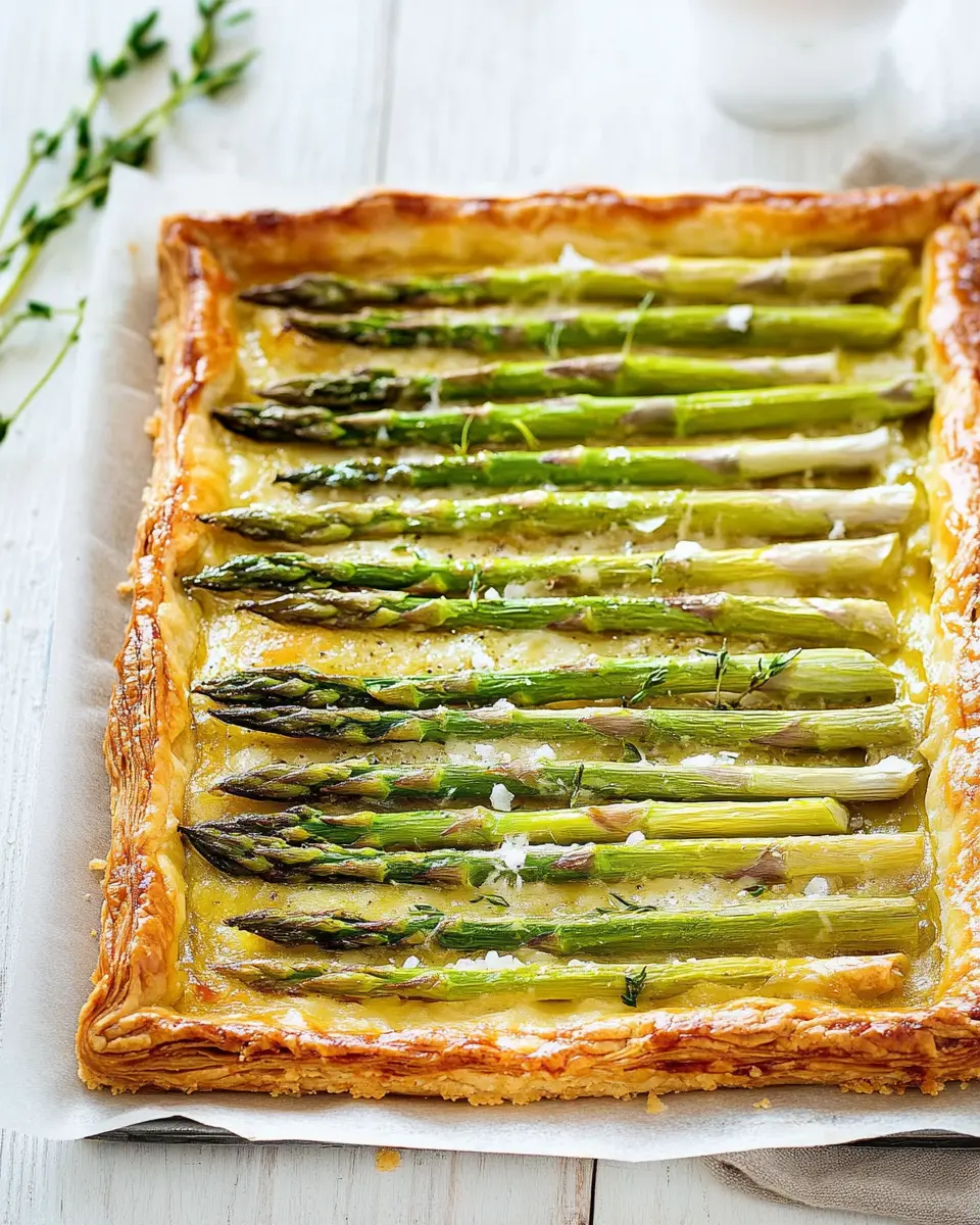 Spargel-Tarte mit grünem Spargel First Image First Image