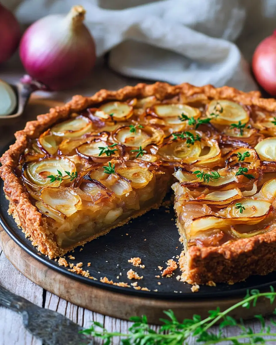 Veganer Zwiebelkuchen ohne Hefe First Image First Image
