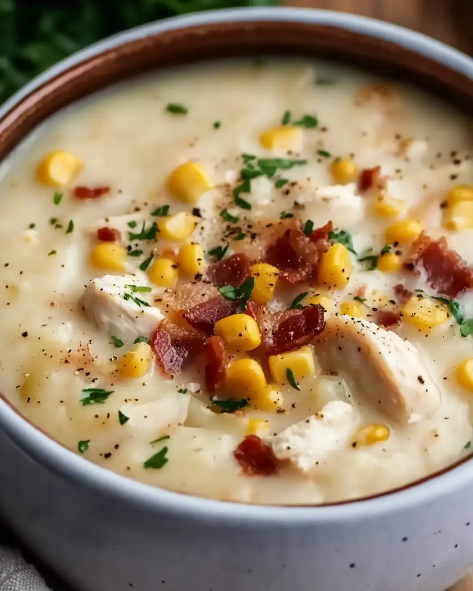 Snow Day Suppe: Cozy Kartoffelsuppe with Huhn, Mais & Bacon 6 pa9q3ewi0l1uydrviat8