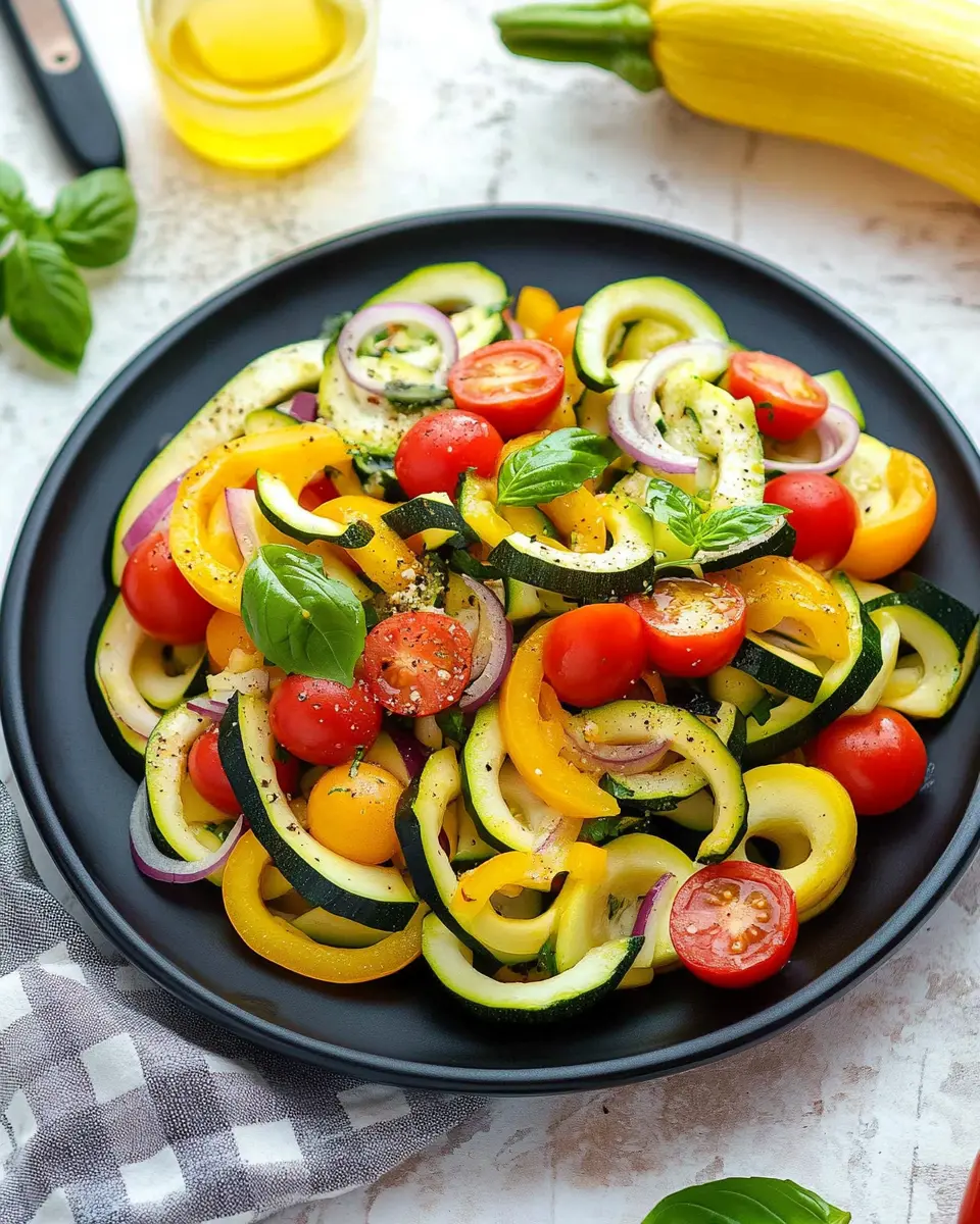 Zucchini-Salat – bunt, gesund und schnell First Image First Image