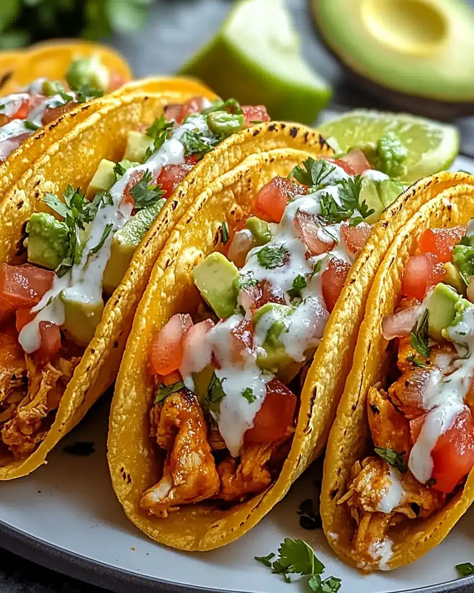 Knusprige Hähnchen-Tacos gebacken First Image First Image
