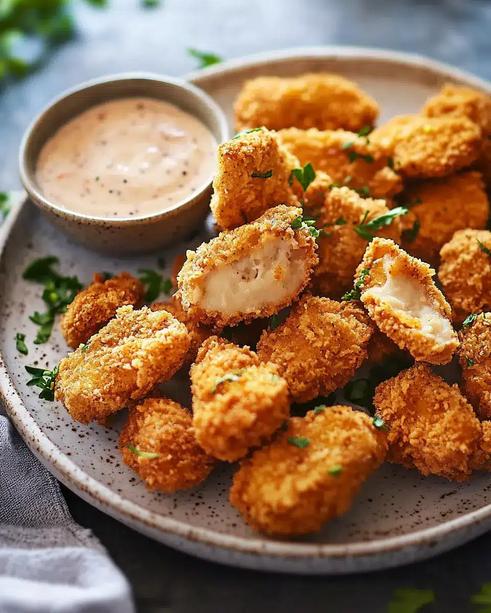 Vegane Chicken Nuggets (panierte Austernpilze) First Image First Image