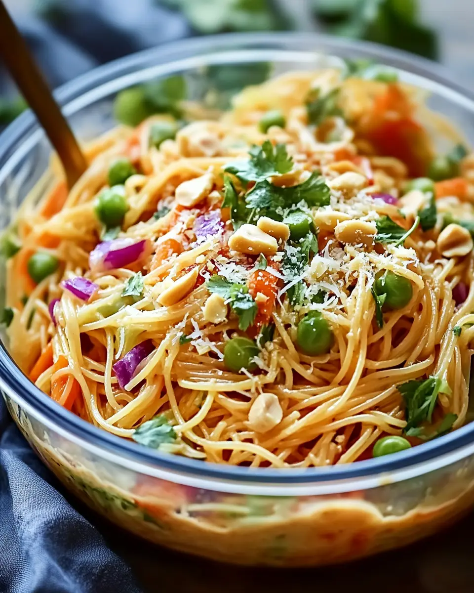 Thailändischer Spaghetti-Salat mit Erdnusssauce Genuss First Image First Image