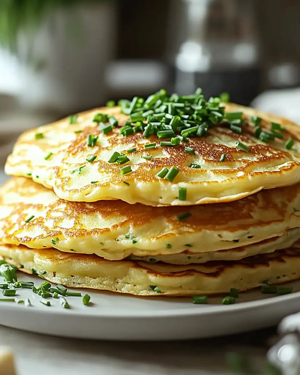 Käse Schnittlauch Pfannkuchen: Herzhaft, fluffig und perfekt fürs Frühstück First Image First Image