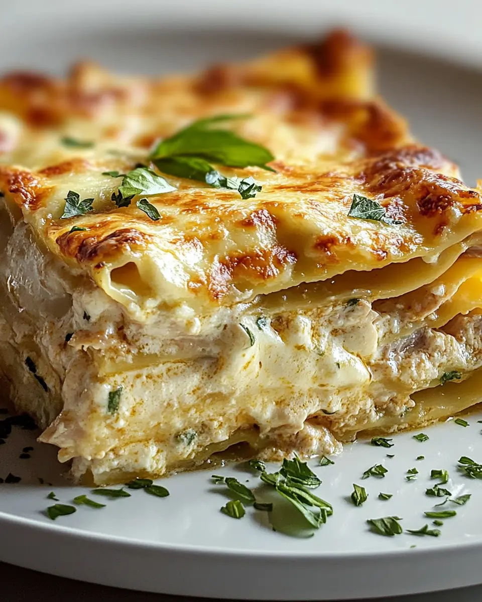 Hühnchen-Lasagne mit cremiger Weißsauce First Image First Image