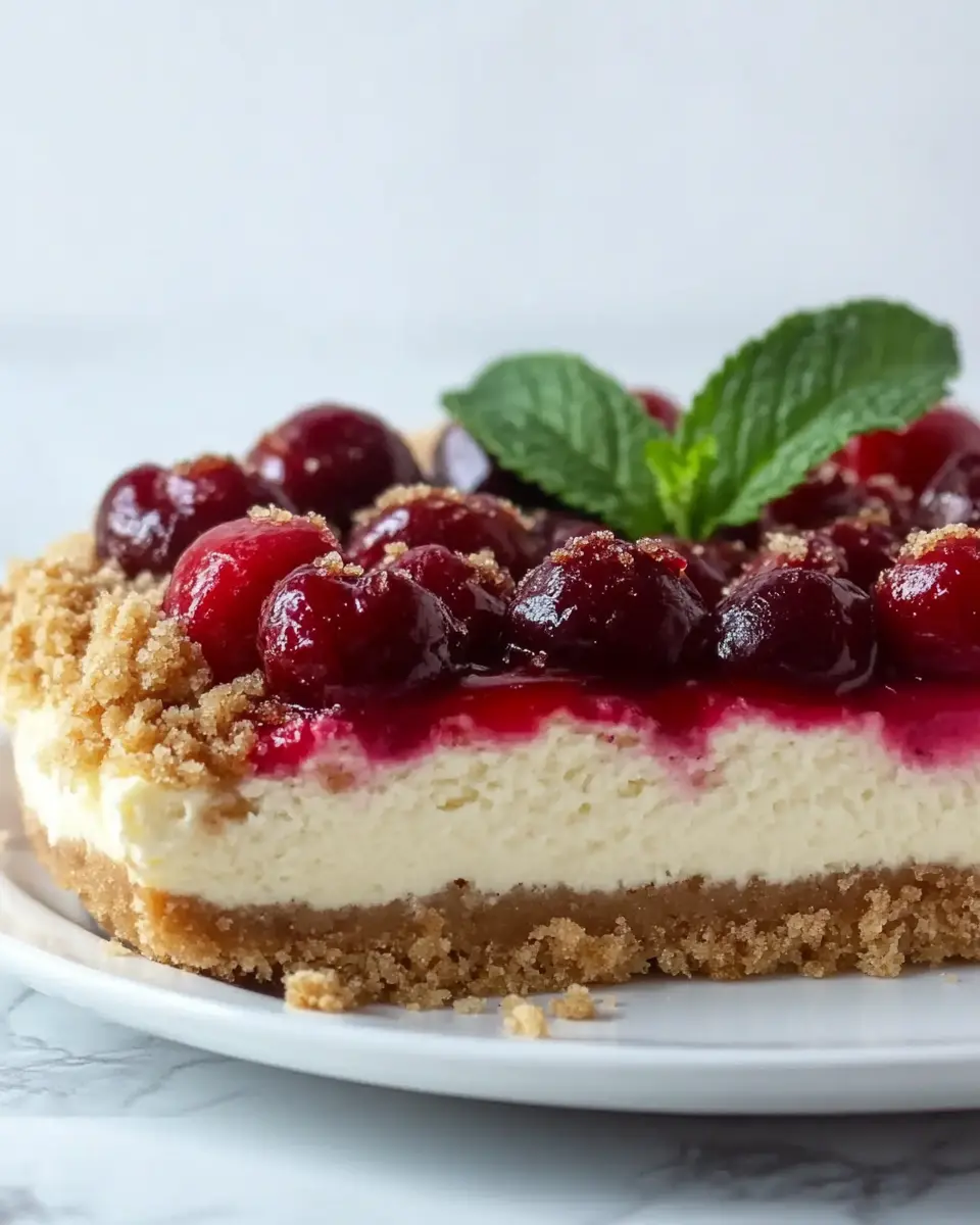 Kirsch Käsekuchen mit Streuseln – Bestes Rezept First Image First Image