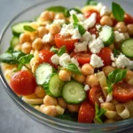 Kichererbsen Salat mit Gurke und Tomaten – Frisch, leicht & gesund First Image