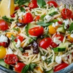 Italienisches Orzo Salat – Frischer Nudelsalat mit mediterranem Flair First Image