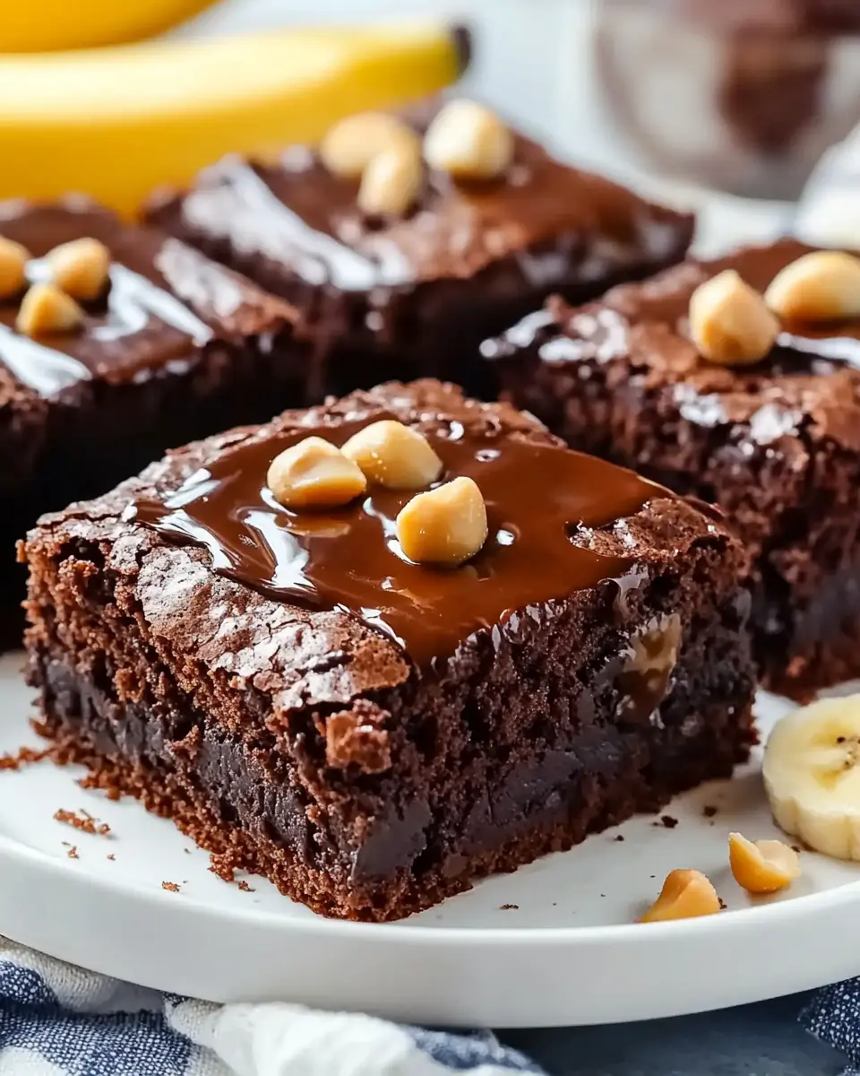 Erdnussmus Bananen Brownies First Image First Image