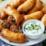 Piroggen mit Hackfüllung mit Gurken First Image