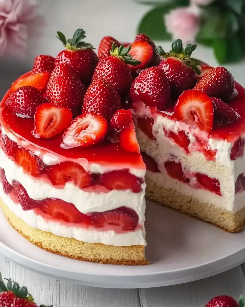 Erdbeertorte Rezept – Cremige Sommertorte mit Erdbeeren First Image