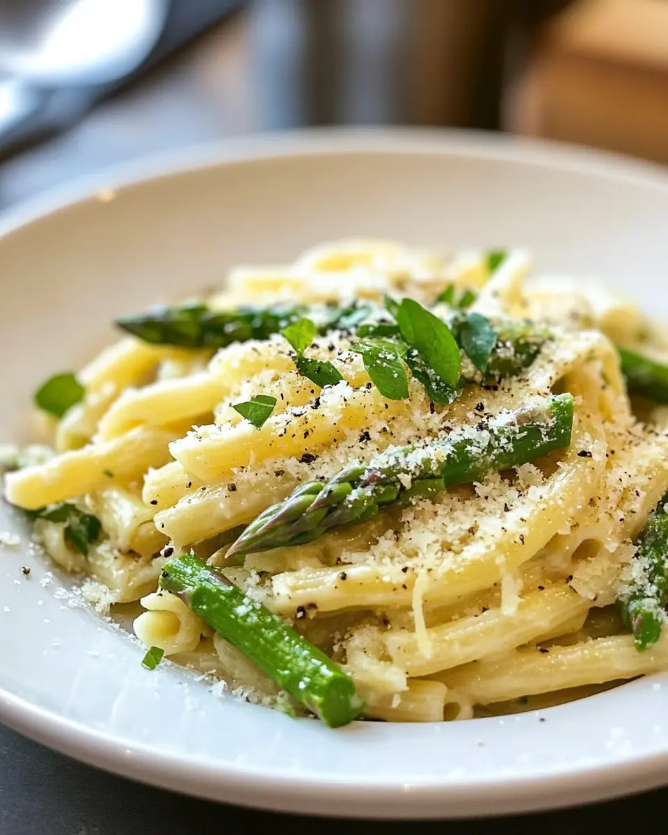 Pasta mit grünem Spargel und Parmesan – cremig, schnell & unwiderstehlich First Image
