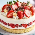 Erdbeertorte mit weißer Schokolade – Einfach & Cremig First Image