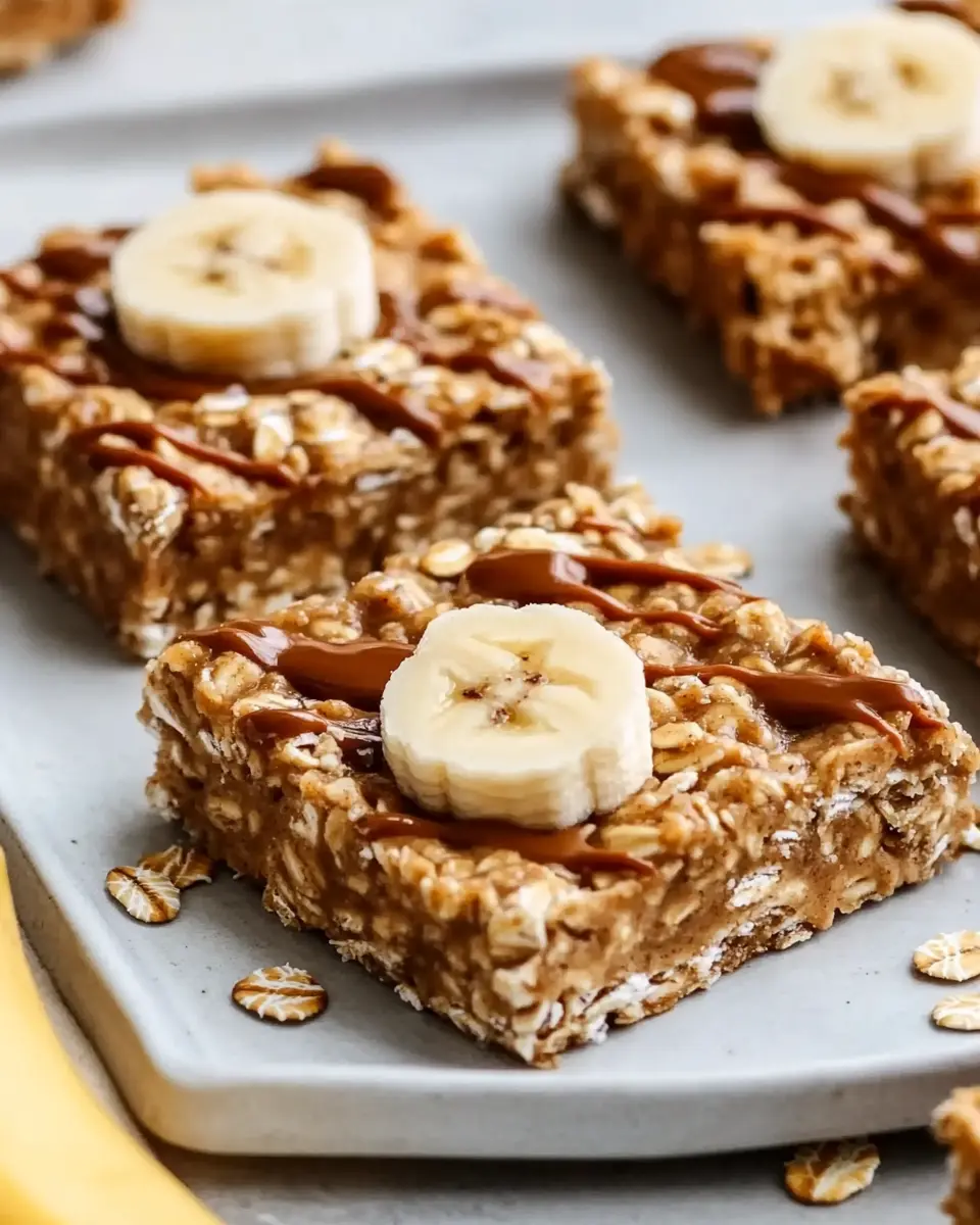 Erdnussbutter Banane Haferflockenriegel – Beste 5-Minuten-Snack First Image First Image