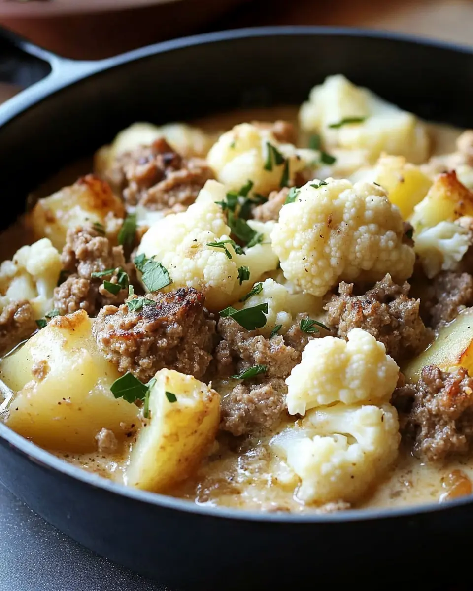 Cremige Hackfleisch-Pfanne mit Blumenkohl & Kartoffeln – So Indulgent! 7