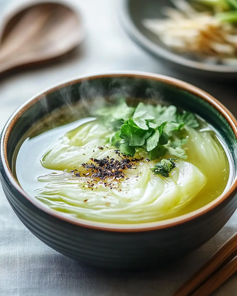 Kohl Sojabohnenpaste Suppe First Image First Image