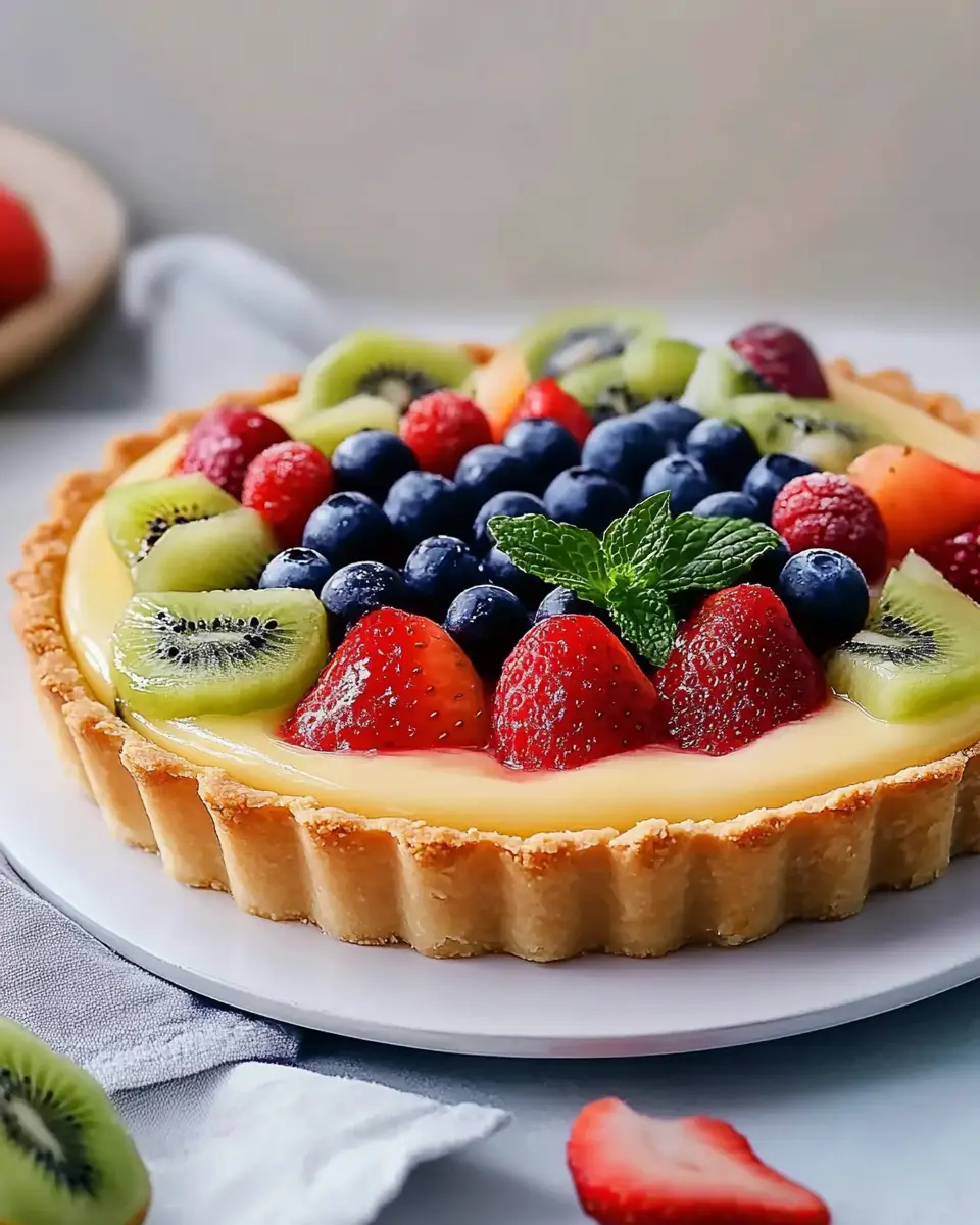 Obstkuchen mit Pudding: Einfaches Rezept für fruchtigen Genuss First Image First Image