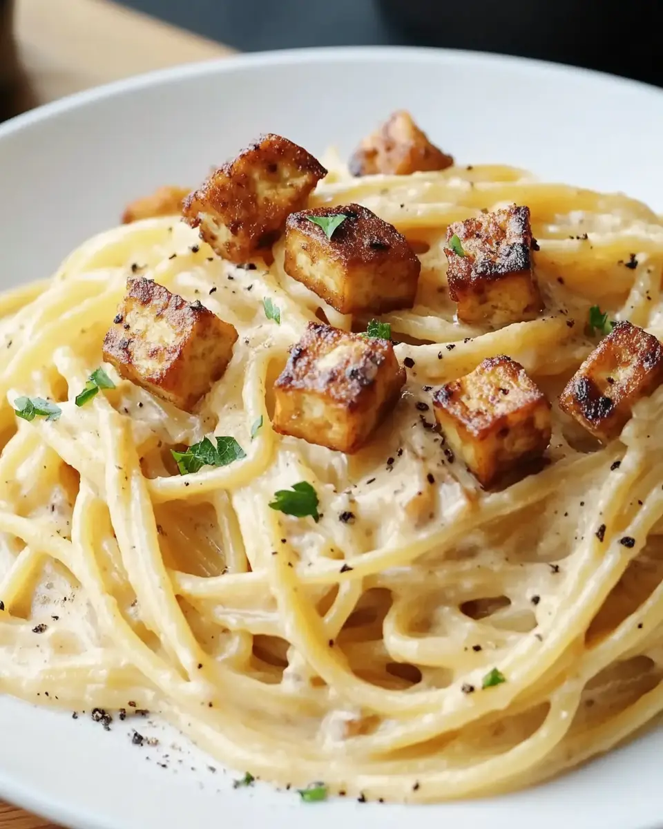 Carbonara mit Räuchertofu – Bestes Rezept in 20 Min First Image First Image