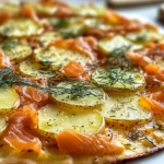 Kartoffelpizza mit geräuchertem First Image First Image