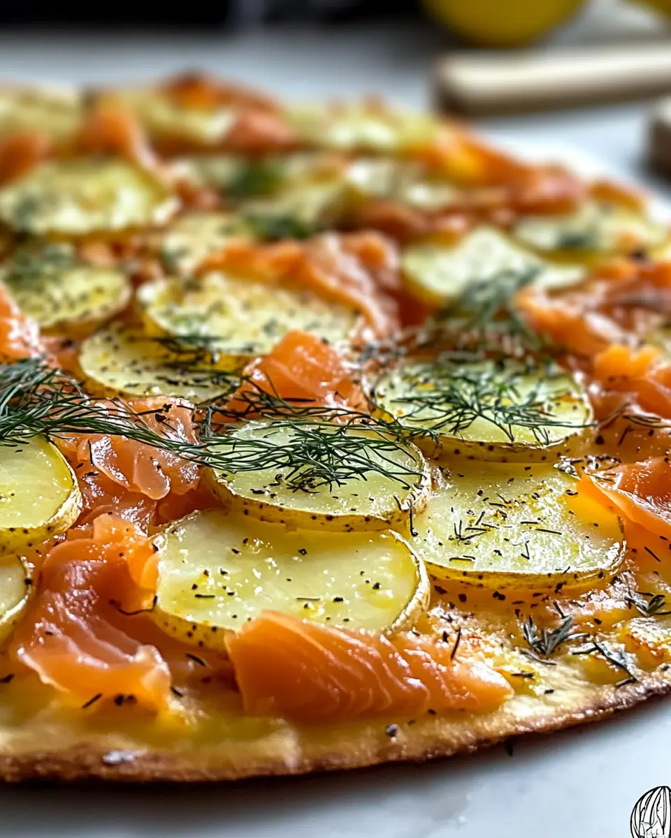 Kartoffelpizza mit geräuchertem First Image First Image