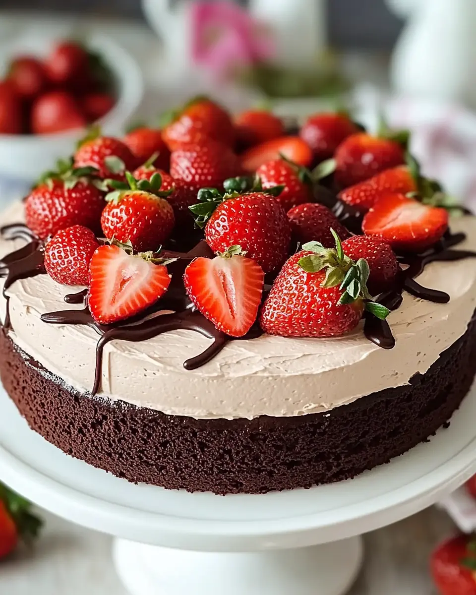 Erdbeer Schoko Torte – Einfaches Rezept mit 9 Schritten First Image