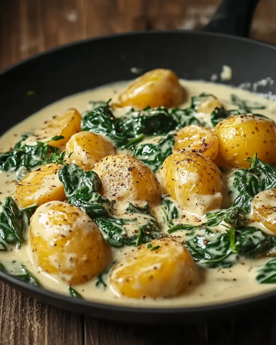 Cremige Spinat Kartoffel Pfanne – Bestes Rezept First Image First Image