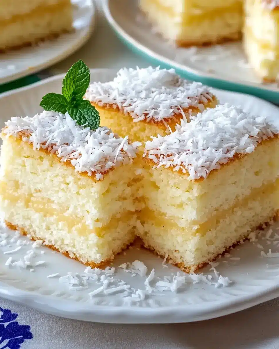 Wattekuchen mit Pudding: Der fluffigste Genuss mit Kokos 7