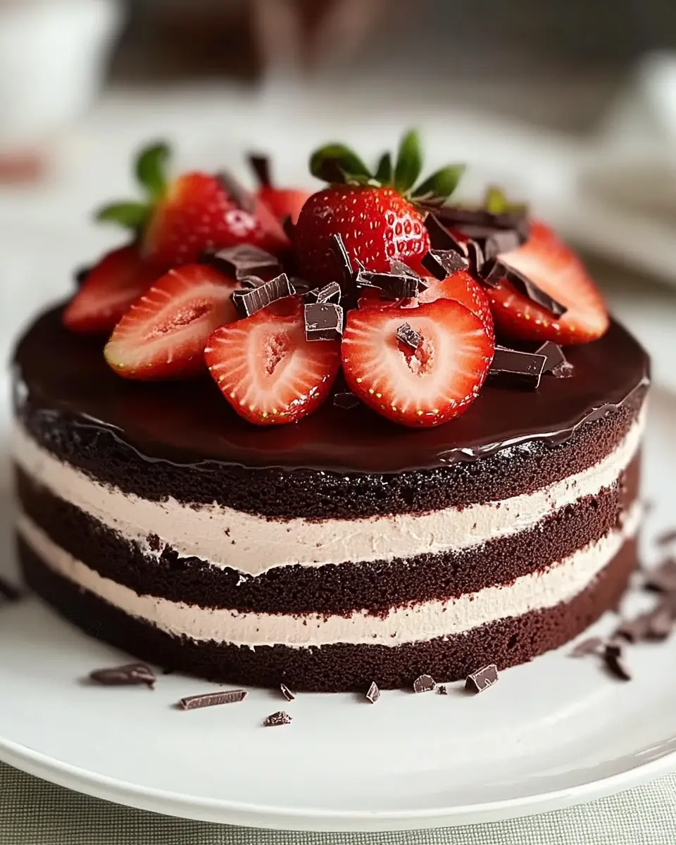 Erdbeer Schoko Torte – Einfaches Rezept mit 9 Schritten First Image
