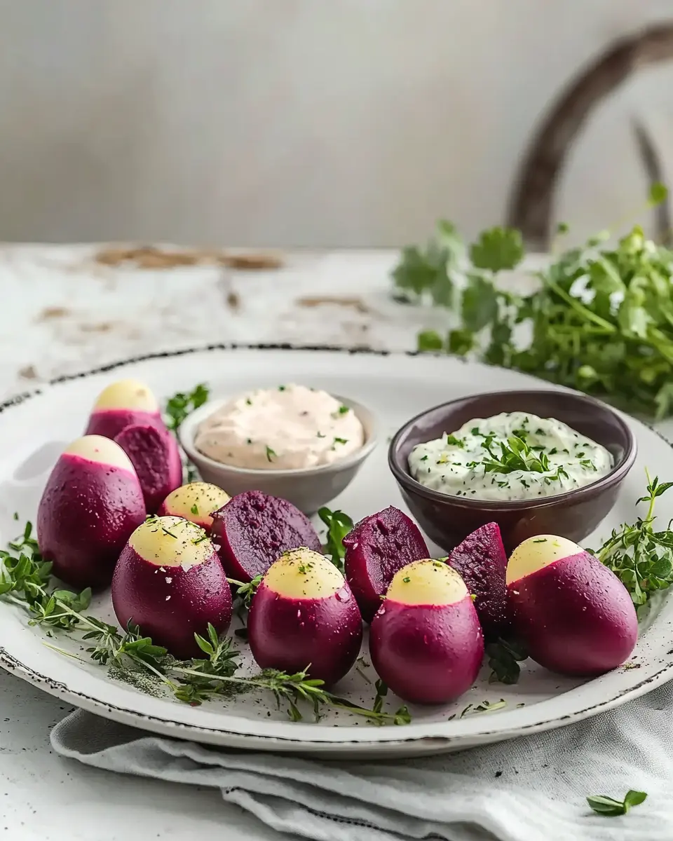 Rote Rüben Eier: Easy Colorful Easter Delight with Dip 7
