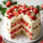 Erdbeer Mascarpone Torte mit weißer Schokolade – Die perfekte Sommertorte First Image