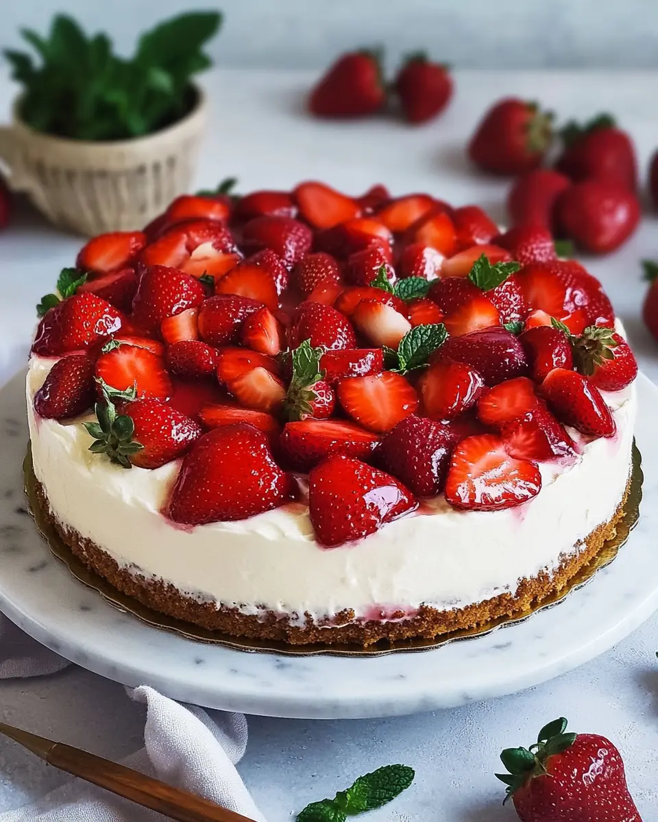 Erdbeerkuchen mit Mascarpone First Image