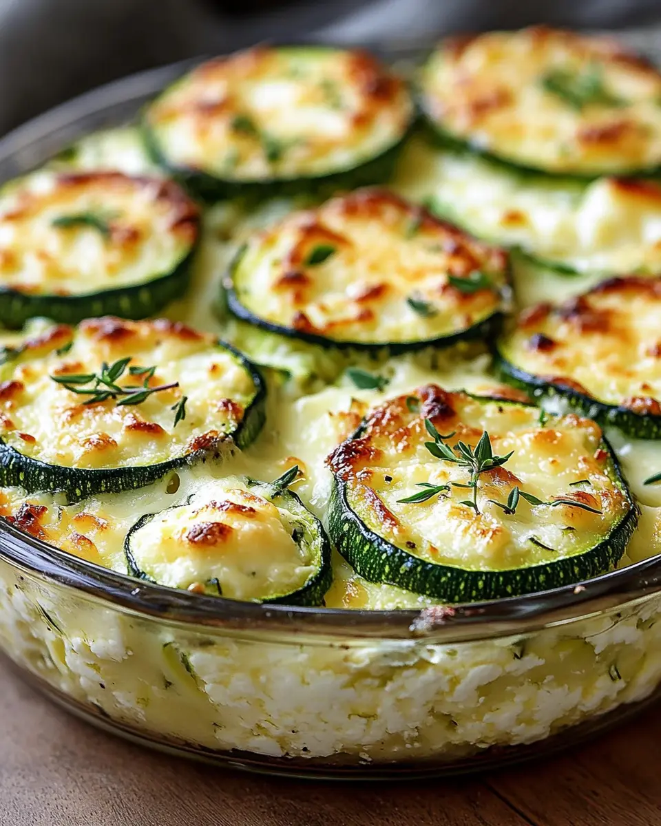 Zucchini-Auflauf mit Hüttenkäse und Parmesan First Image