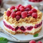Himbeer Streusel Kuchen mit Joghurt Cheesecake – sommerlich, cremig und knusprig First Image