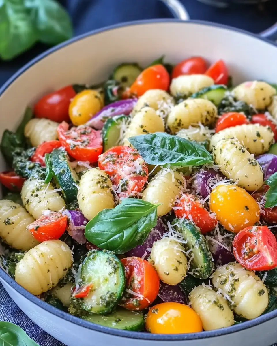 Gnocchi Salat – Einfaches Sommerrezept mit Pesto-Dressing First Image