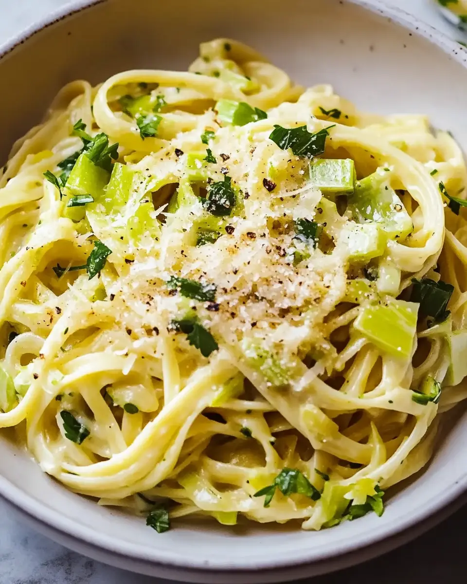 Cremige Vegetarische Lauch Carbonara – Einfach & Herzhaft First Image