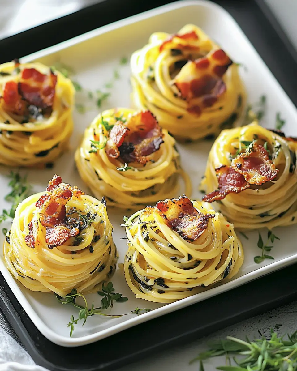 Spaghetti-Nester mit Speck: Irresistibly Cheesy Comfort Delight 5