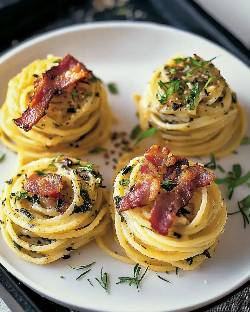 Spaghetti-Nester mit Speck: Irresistibly Cheesy Comfort Delight 7