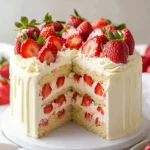 Erdbeer Mascarpone Torte mit weißer Schokolade – Die perfekte Sommertorte First Image