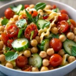 Kichererbsen Salat mit Gurke und Tomaten – Frisch, leicht & gesund First Image