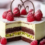 Schoko Pistazien Ostertorte mit Himbeeren – Festlicher Genuss First Image