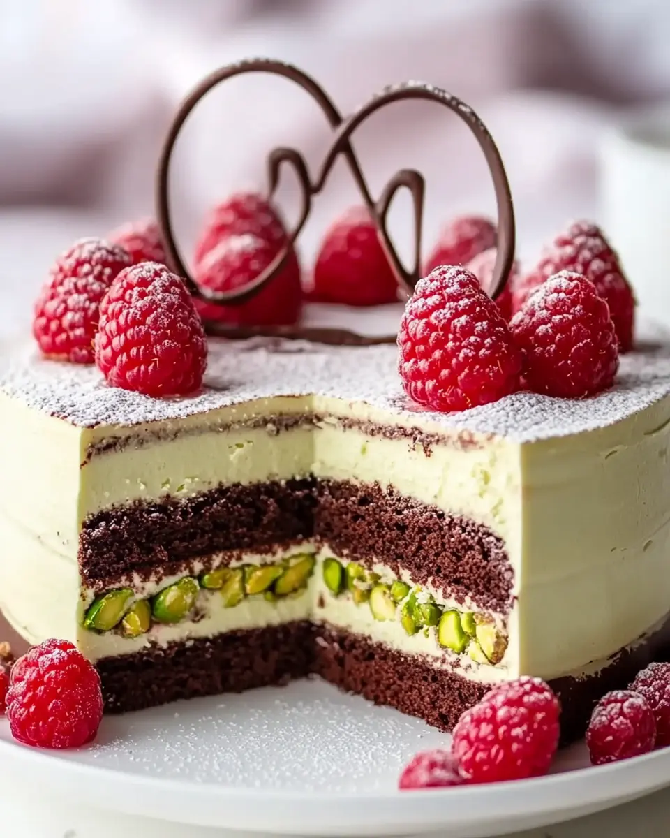 Schoko Pistazien Ostertorte mit Himbeeren – Festlicher Genuss First Image