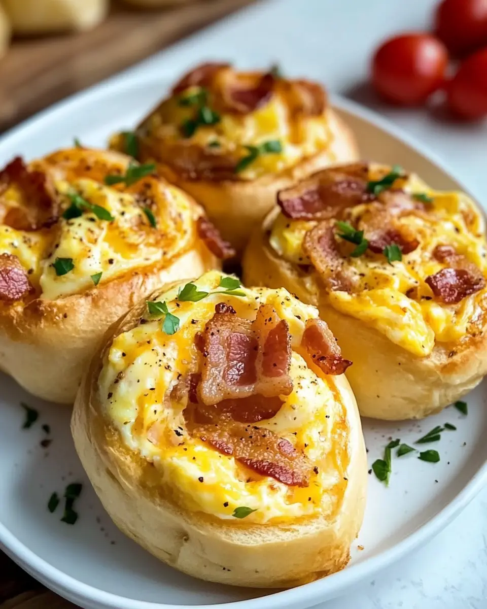 Frühstücksrollen mit Rührei: Indulgente Morgenfreude mit Käse und Speck 7