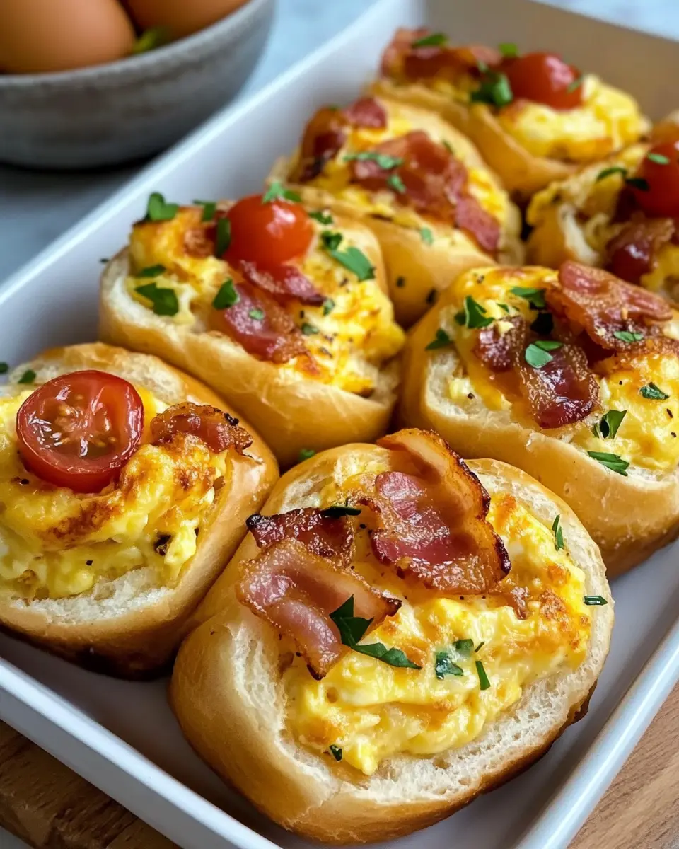 Frühstücksrollen mit Rührei: Indulgente Morgenfreude mit Käse und Speck 6