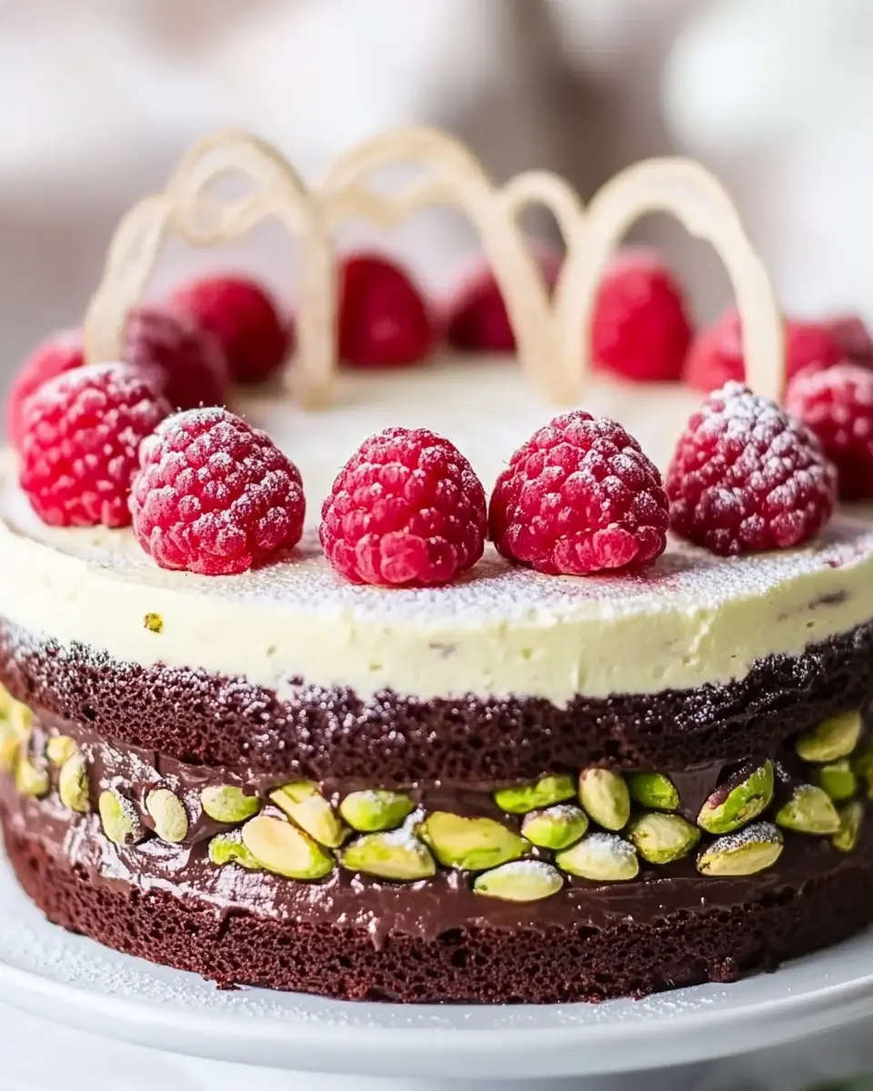Schoko Pistazien Ostertorte mit Himbeeren: Indulgent Festive Bliss 7